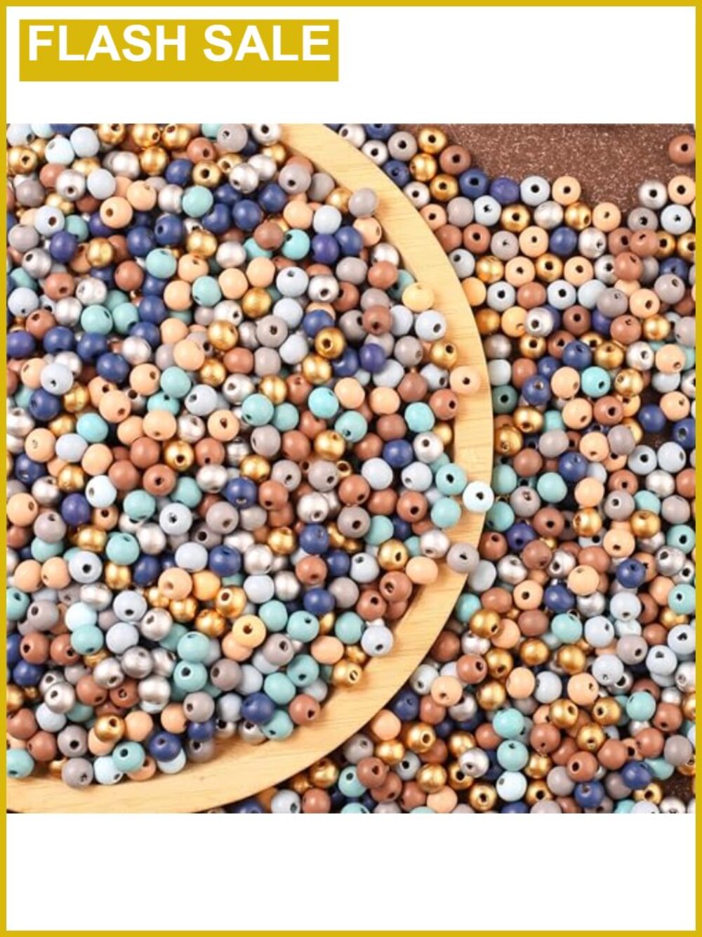 1000pc Wooden Round Beads 8mm for DIY Jewelry Making & Crafts